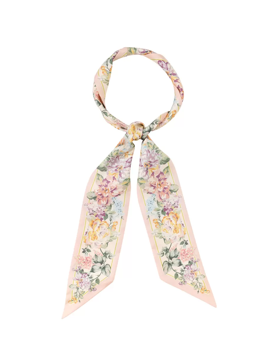 ZIMMERMANN Accessories | Scarves<Printed Silk Ribbon Scarf Multi Watercolour Floral