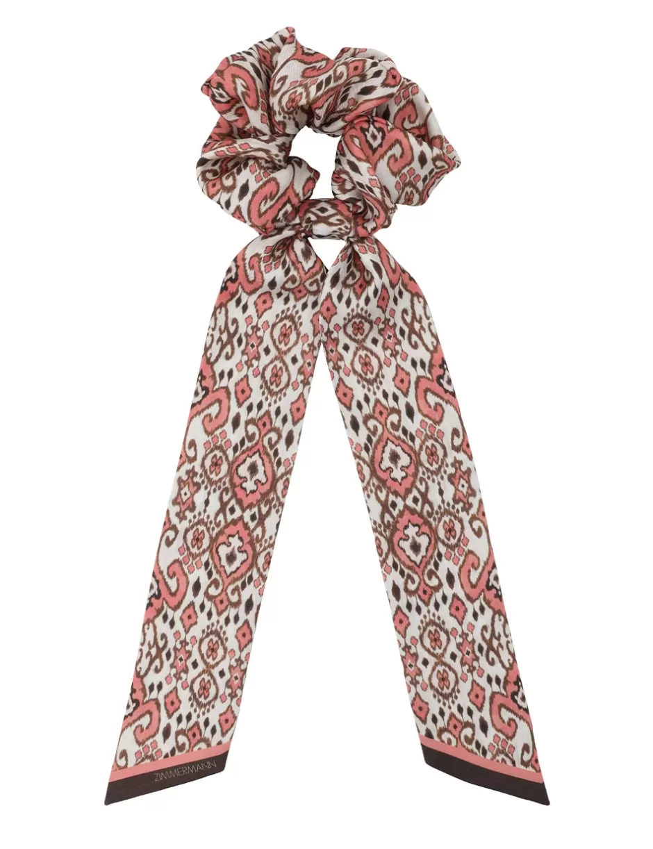 ZIMMERMANN Accessories | Hair Accessories<Printed Silk Scrunchie Orange Ikat