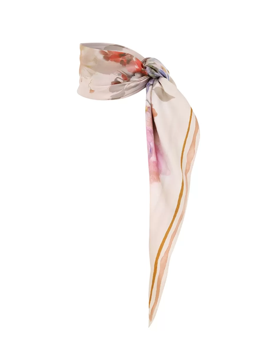 ZIMMERMANN Accessories | Scarves<Printed Silk Square 90 Watery Garden