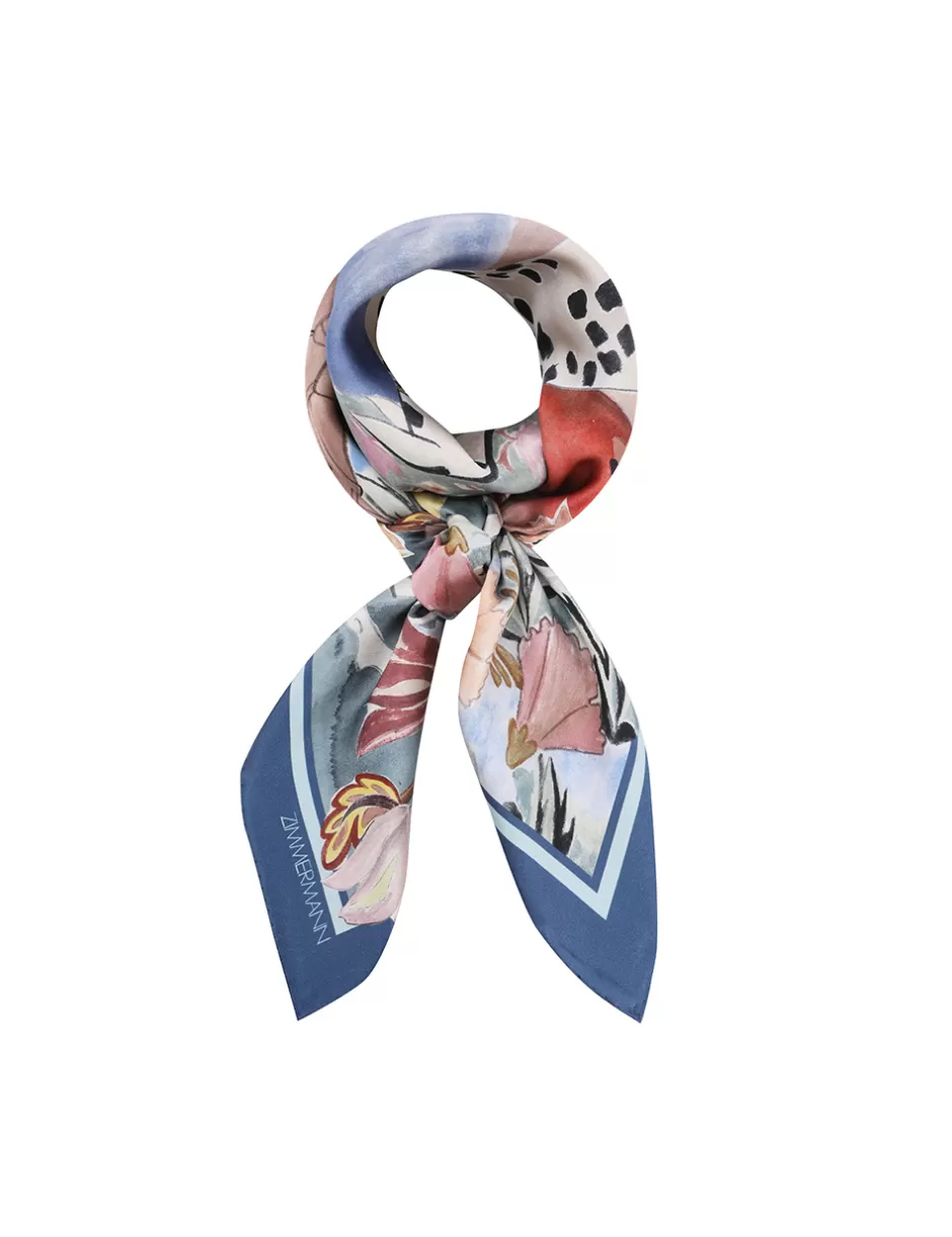 ZIMMERMANN Accessories | Scarves<Printed Silk Square 90 Eden Garden