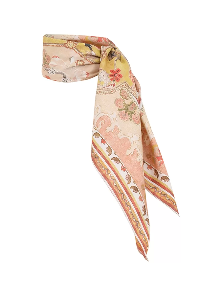 ZIMMERMANN Accessories | Accessories<Printed Silk Square 70 Mustard Multi