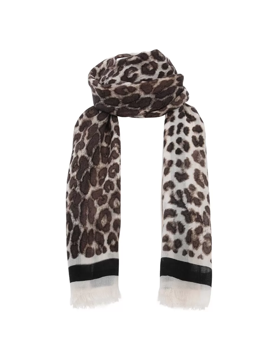 ZIMMERMANN Accessories | Scarves<Printed Stole Chocolate Leopard