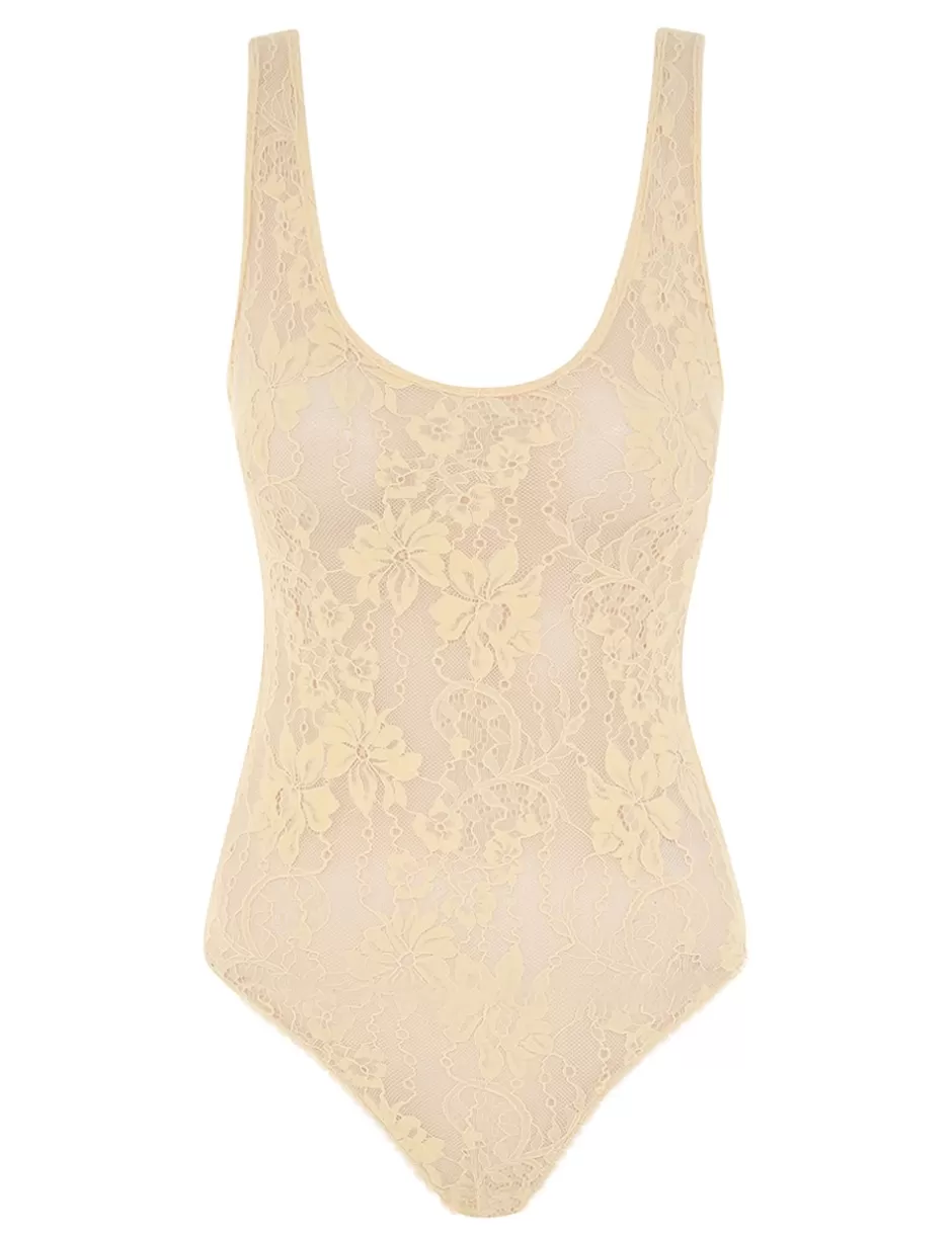 ZIMMERMANN Clothing | Tops<Scoop Neck Bodysuit Tea