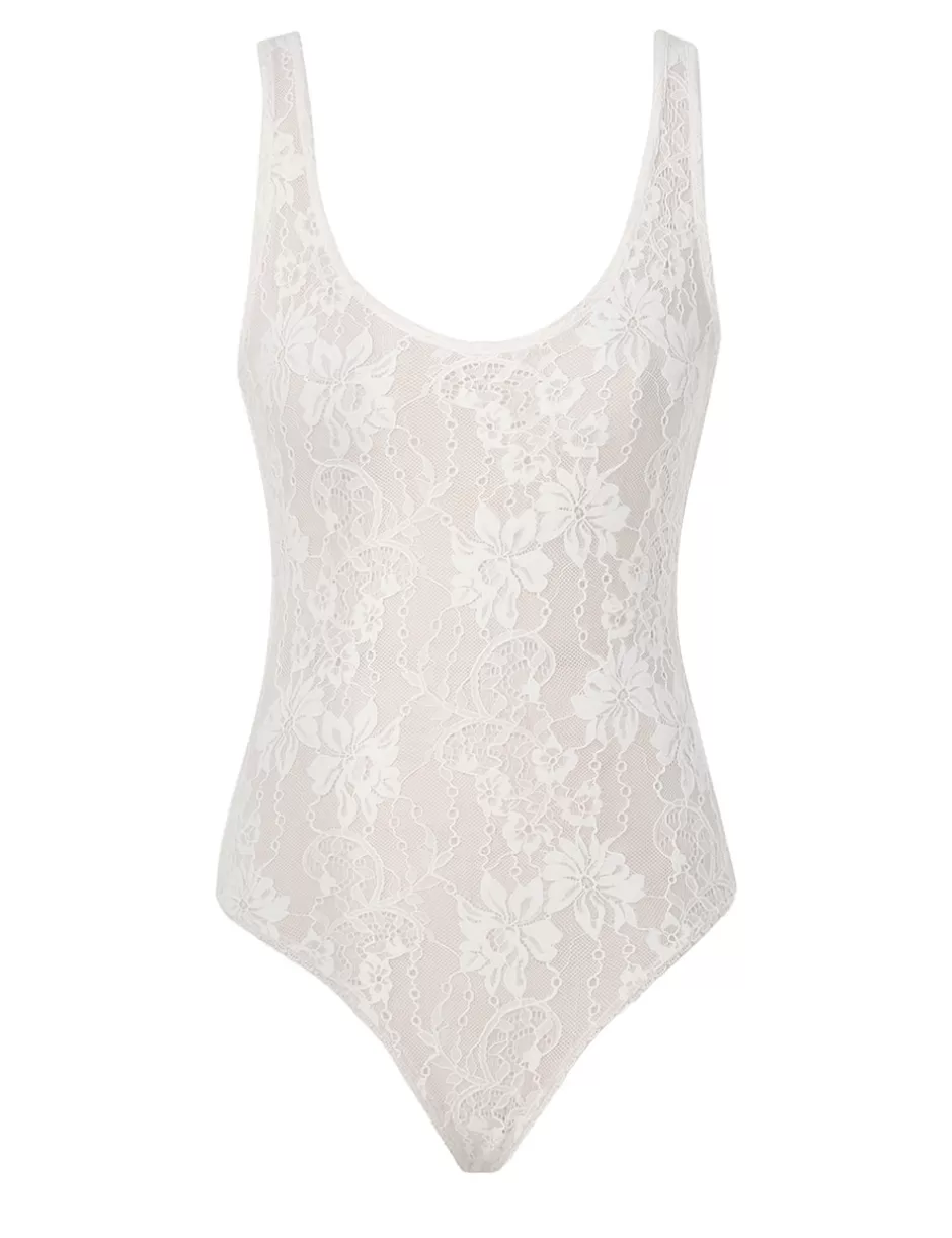 ZIMMERMANN Tops | Clothing<Scoop Neck Bodysuit Cream