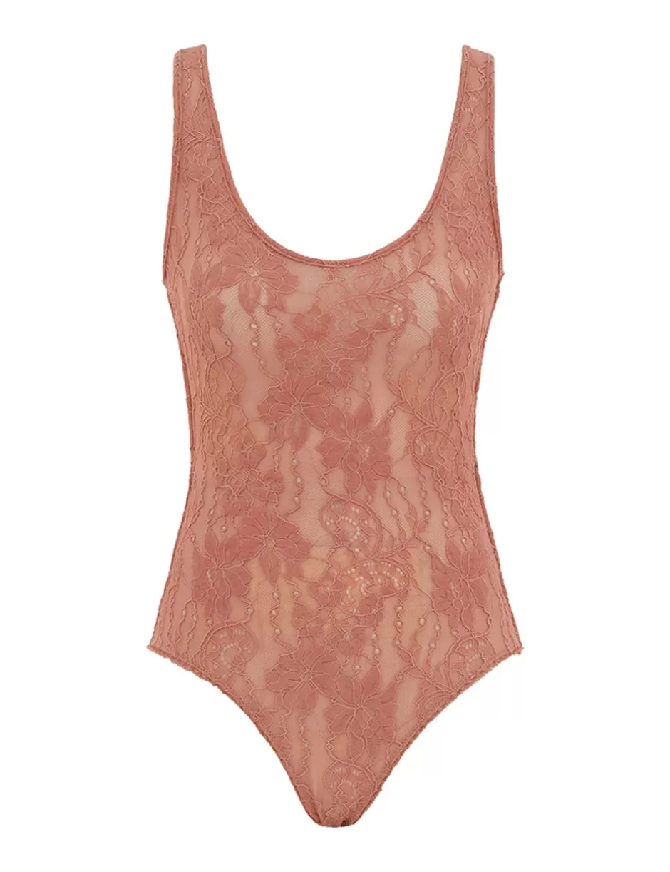 ZIMMERMANN Clothing | Tops<Scoop Neck Bodysuit Blush