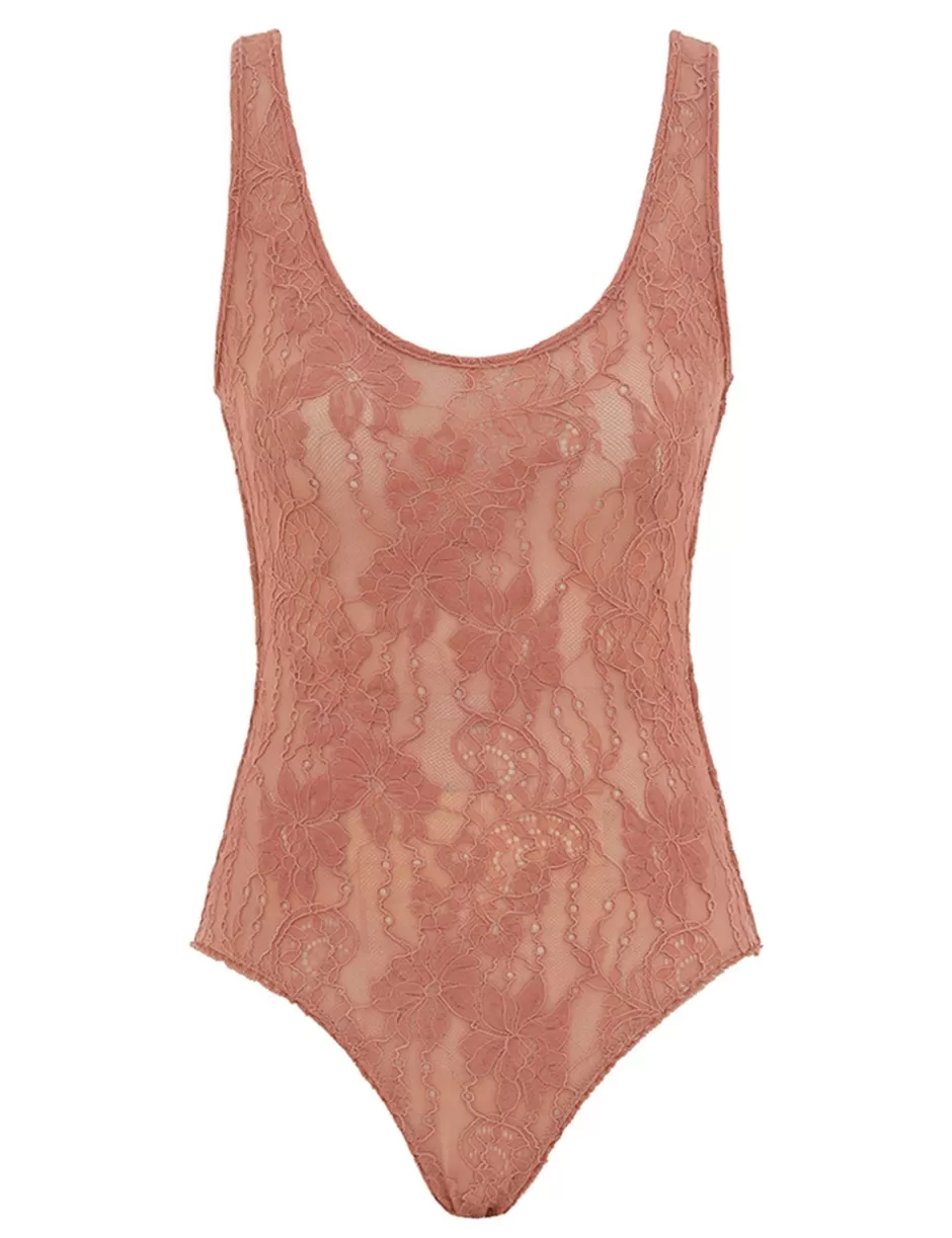 ZIMMERMANN Clothing | Tops<Scoop Neck Bodysuit Blush