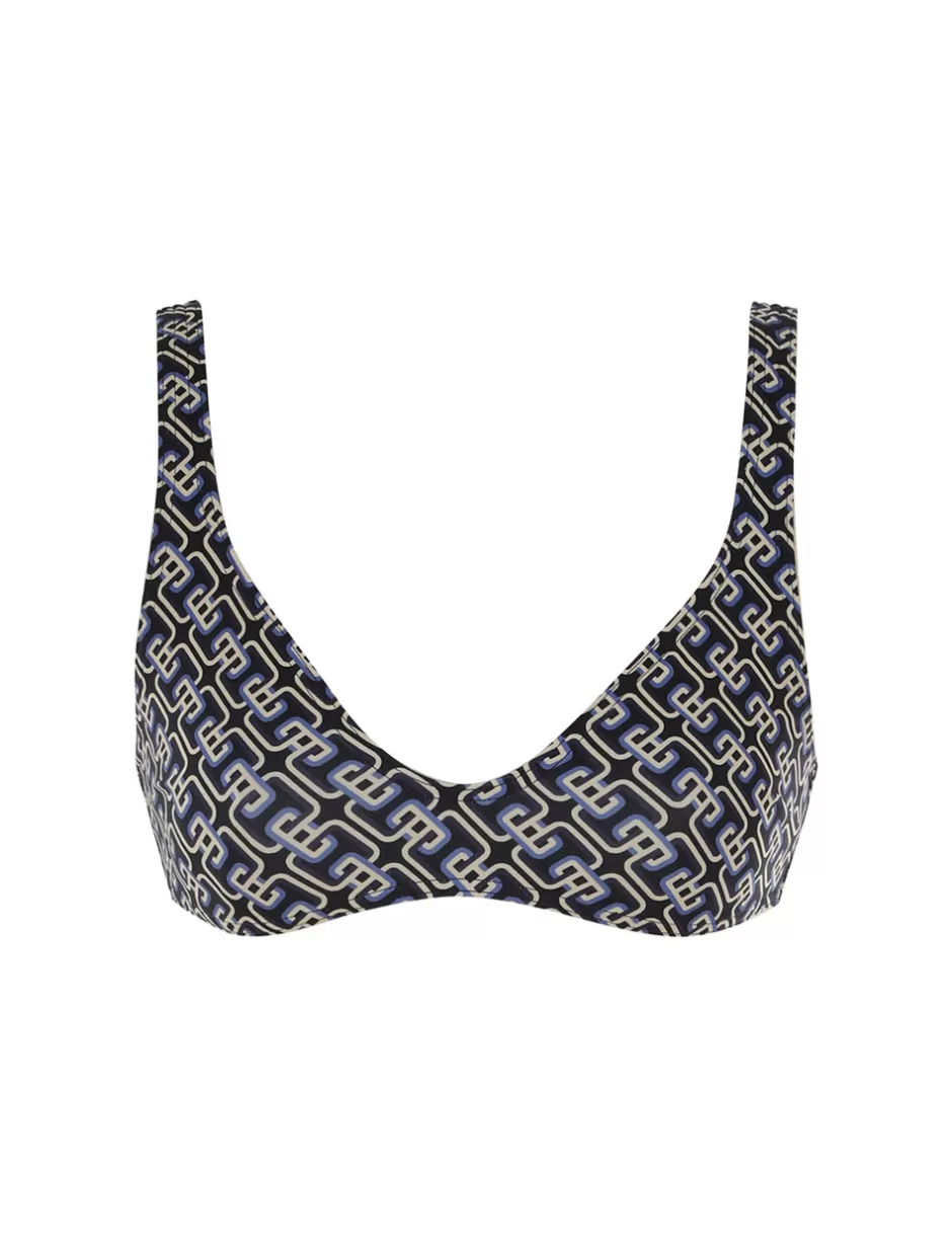 ZIMMERMANN Separates | Separates Tops<Separates Scoop Bra Blue Multi