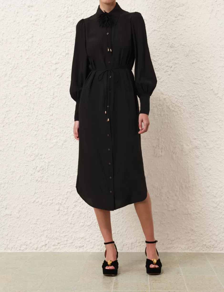 ZIMMERMANN Dresses | Evening<Shirt Midi Dress Black