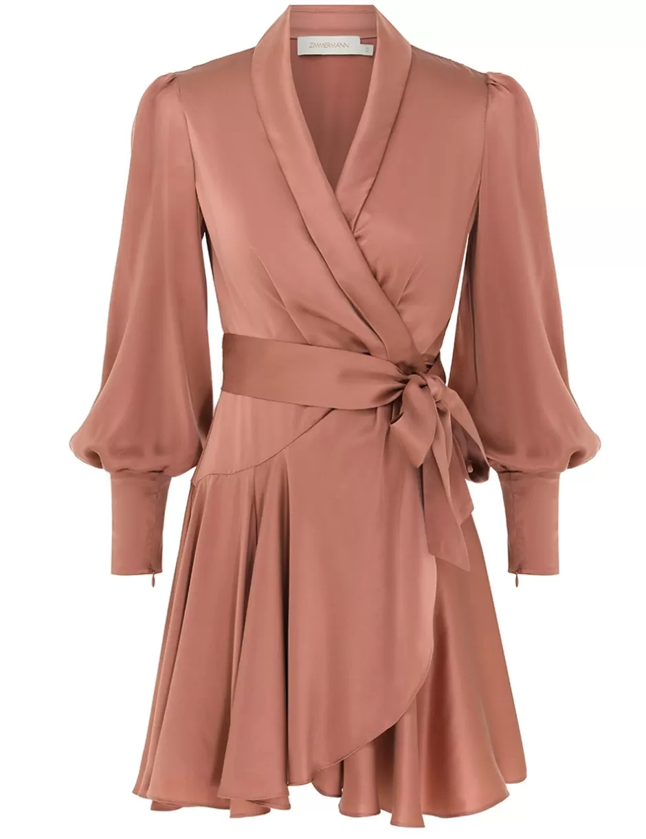 ZIMMERMANN Clothing | Dresses<Silk Wrap Mini Dress Blush