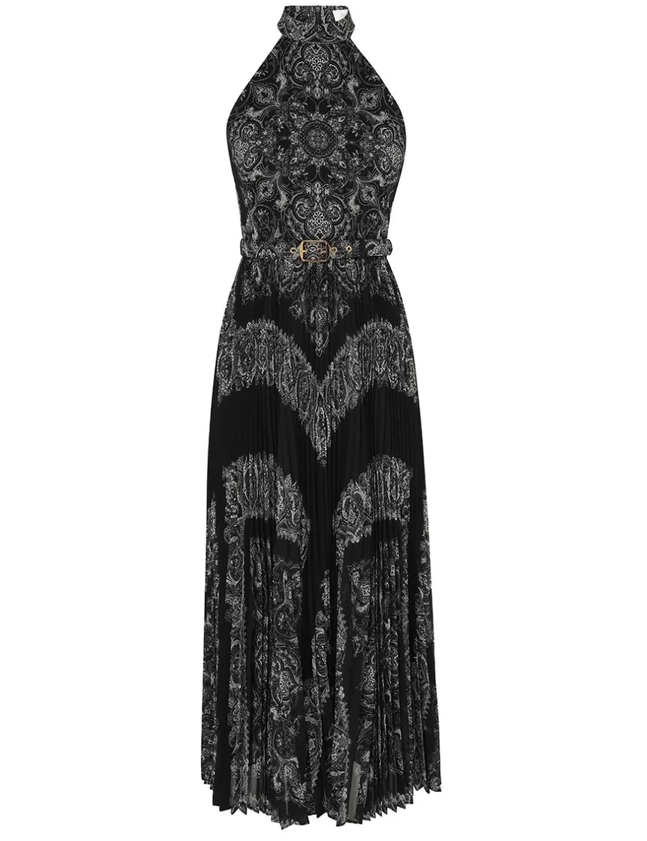 ZIMMERMANN Clothing | Dresses<Sunray Halter Picnic Dress Black Paisley