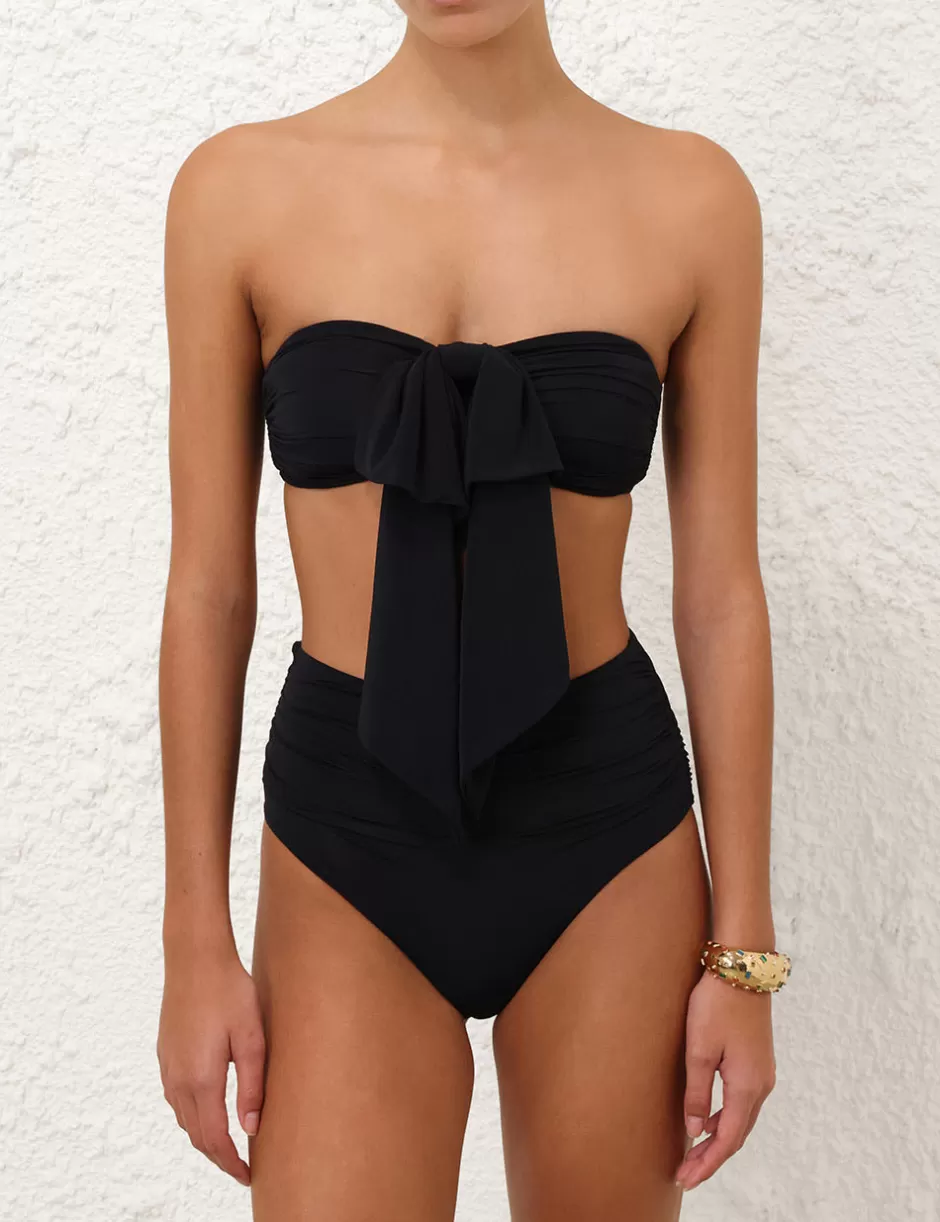 ZIMMERMANN Bikinis<Tallow Drape High Waist Pant Black