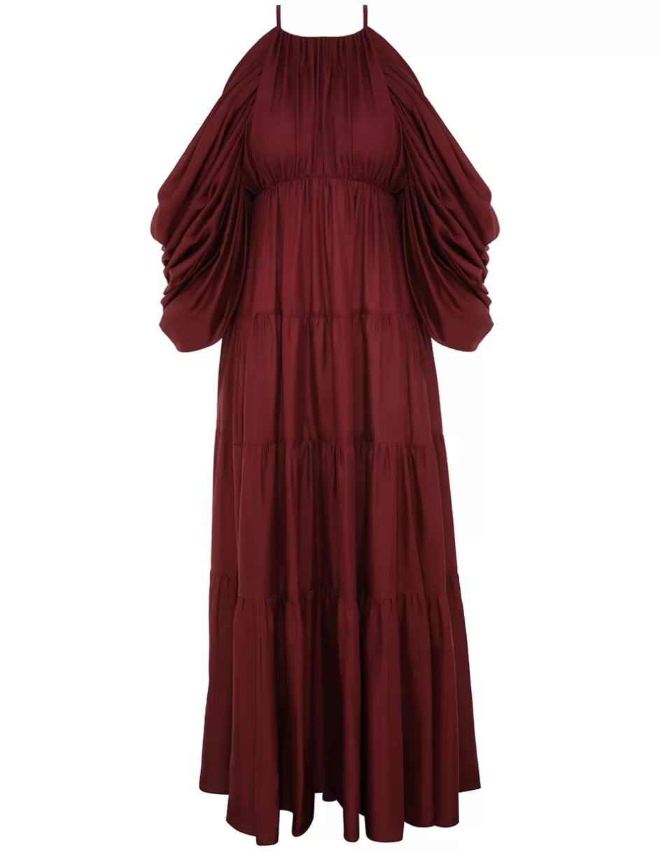 ZIMMERMANN Clothing | Dresses & Coverups<Tallow Gathered Maxi Dress Burgundy