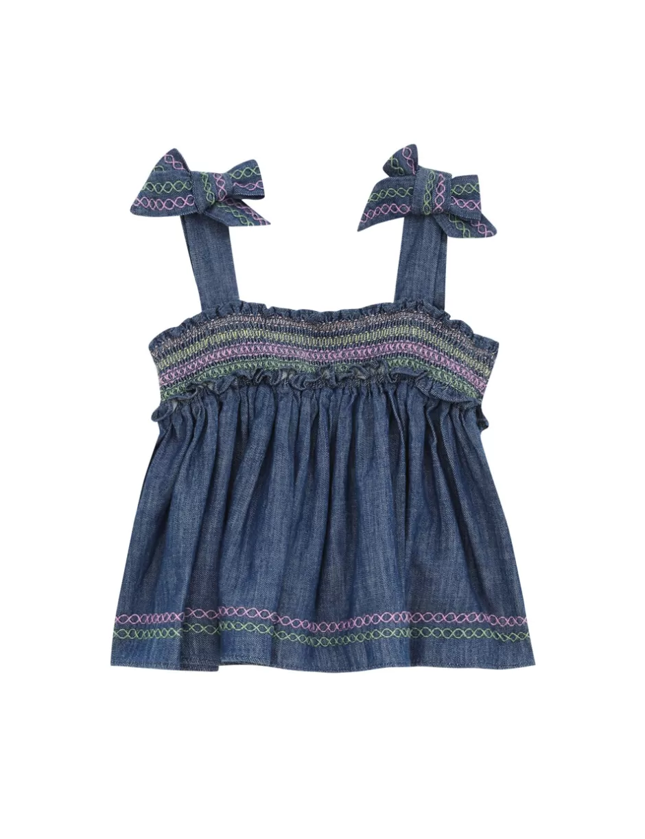 ZIMMERMANN Kids | Clothing<Tallow Kids Denim Top Blue Lagoon