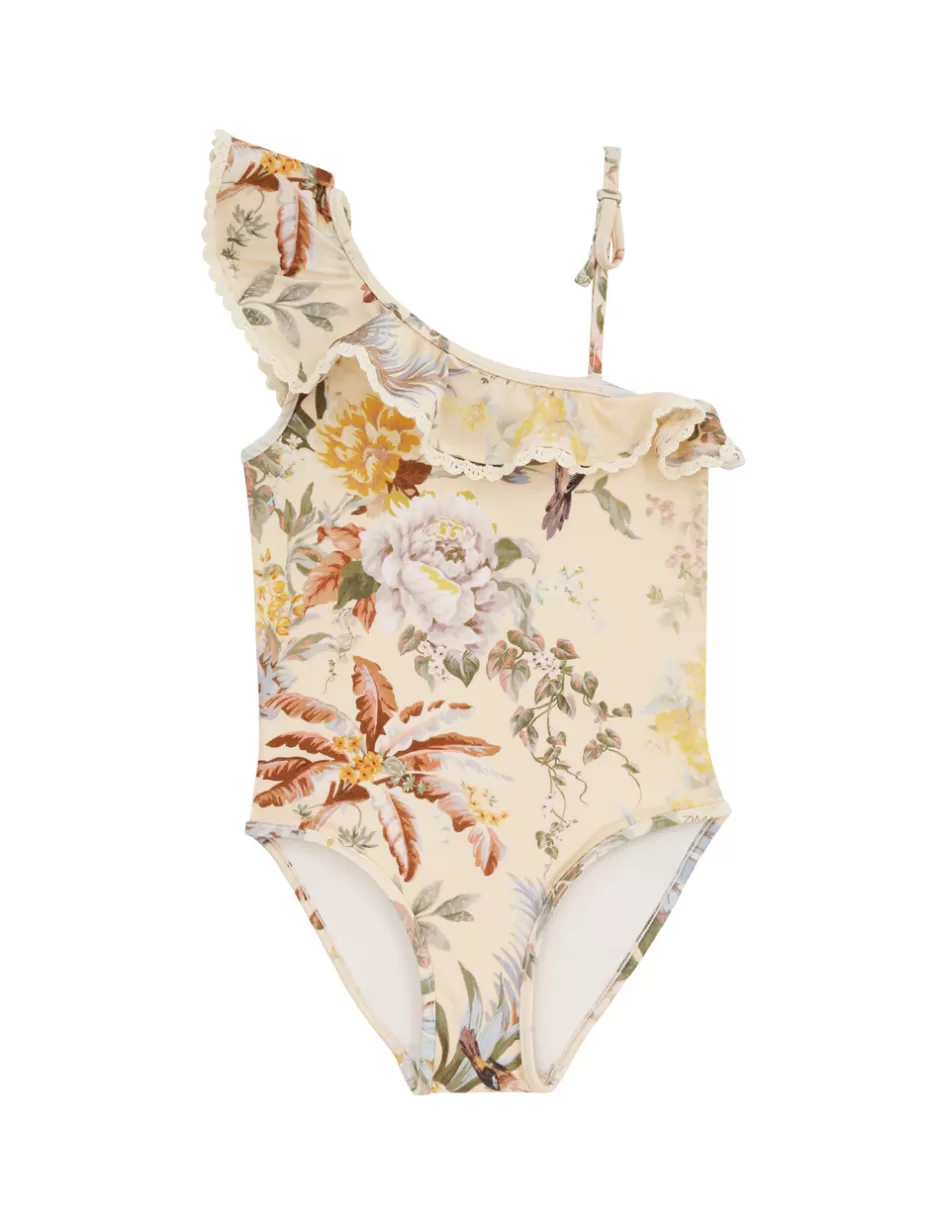 ZIMMERMANN Kids | Clothing<Tallow Kids One Shoulder 1PC Cream Multi Floral