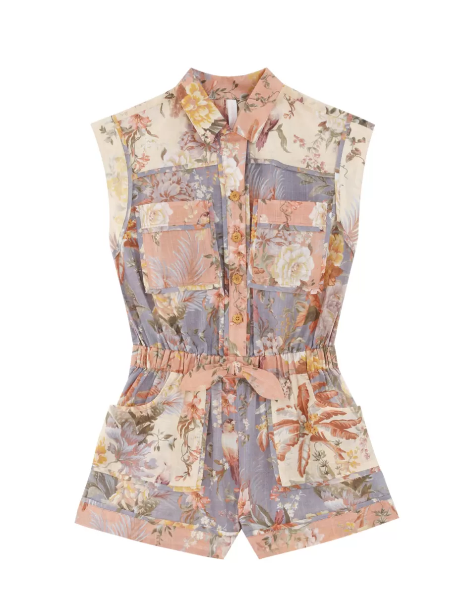 ZIMMERMANN Kids | Clothing<Tallow Kids Pocket Playsuit Spliced