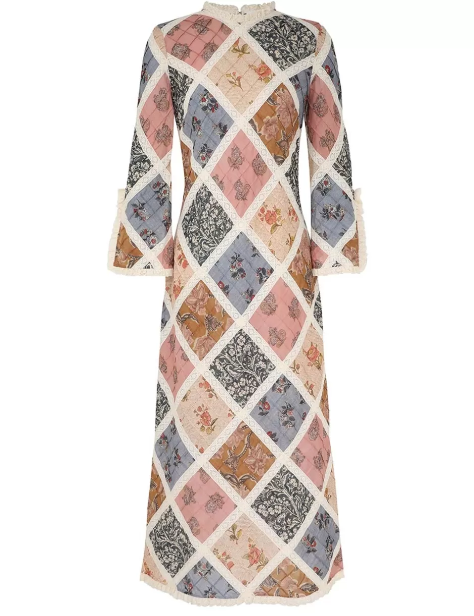 ZIMMERMANN Clothing | Dresses & Coverups<Tallow Lace Trim Midi Dress Spliced