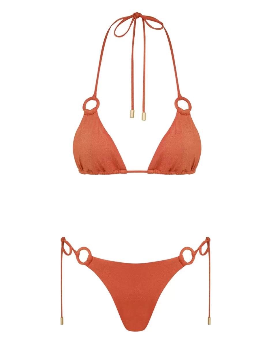 ZIMMERMANN Bikinis<Tallow Metallic Ring Bikini Burnt Orange