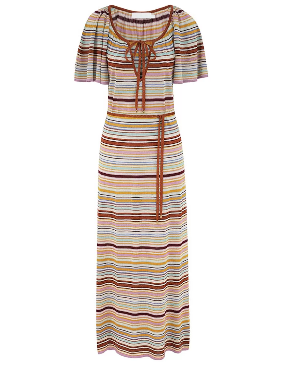 ZIMMERMANN Clothing | Dresses & Coverups<Tallow Metallic Stripe Dress Multi