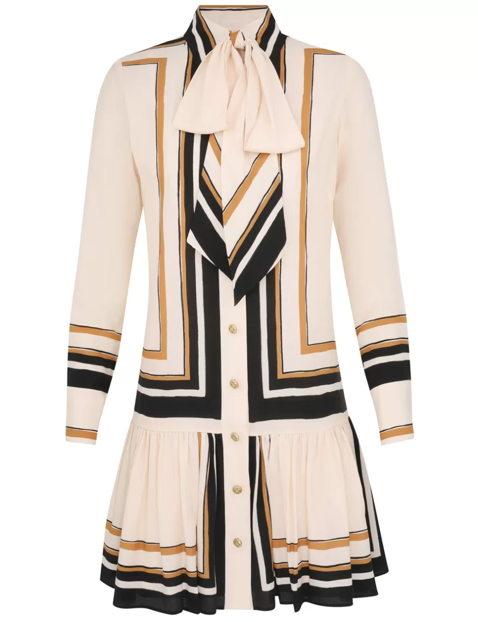 ZIMMERMANN Clothing | Dresses<Tie Neck Mini Dress Stripe