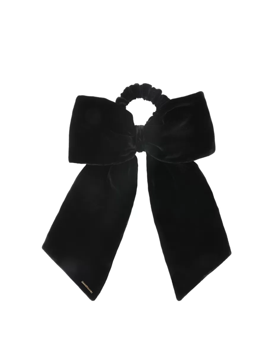 ZIMMERMANN Accessories | Hair Accessories<Velvet Bow Scrunchie Black