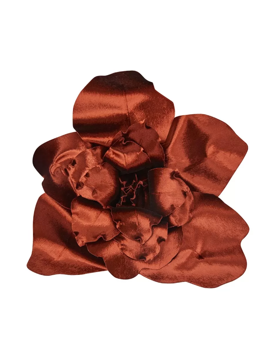 ZIMMERMANN Accessories<Velvet Flower Brooch 22 Brick