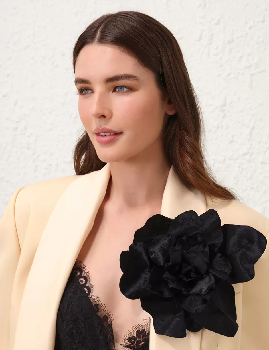 ZIMMERMANN Accessories<Velvet Flower Brooch 22 Black