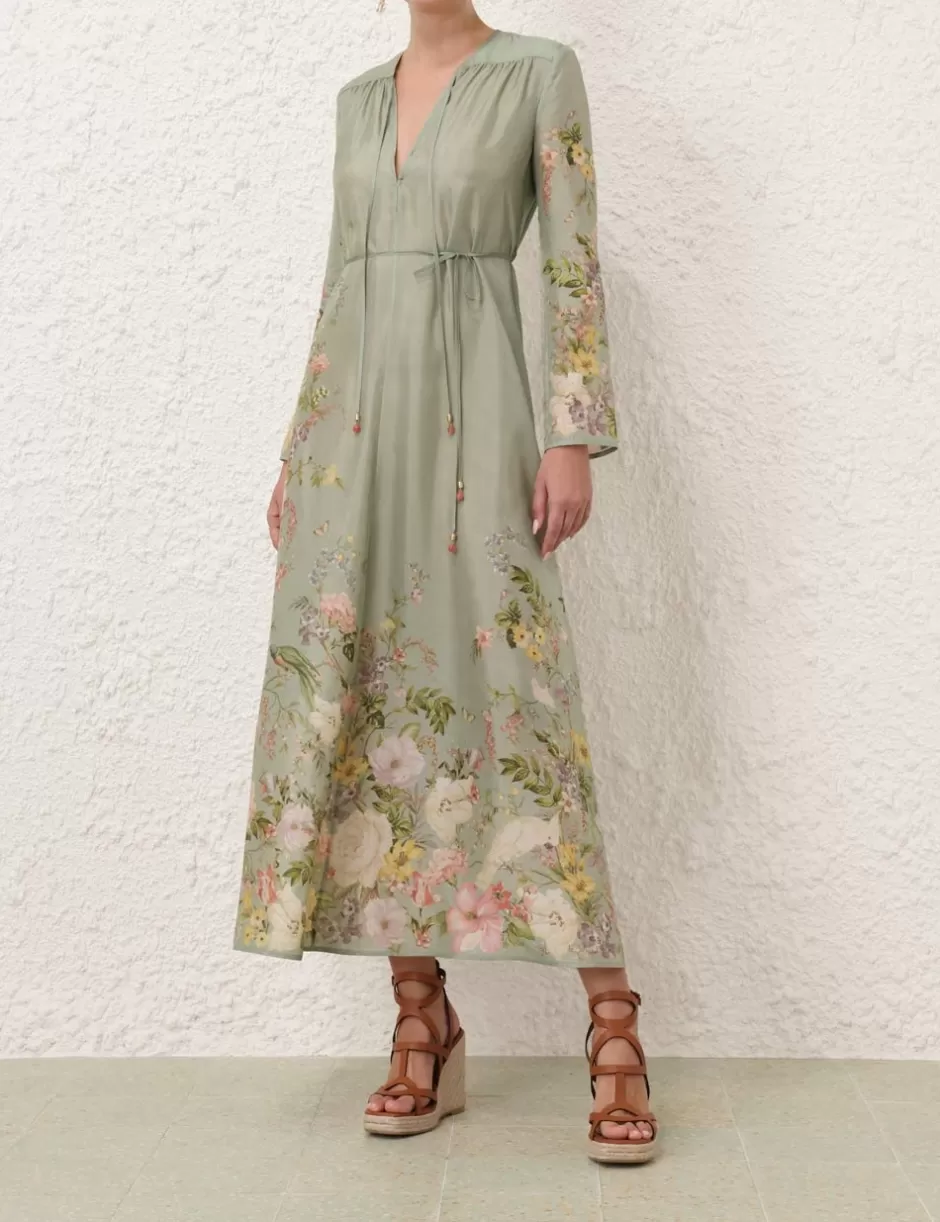 ZIMMERMANN Clothing | Dresses & Coverups<Waverly Billow Maxi Dress Sage Floral