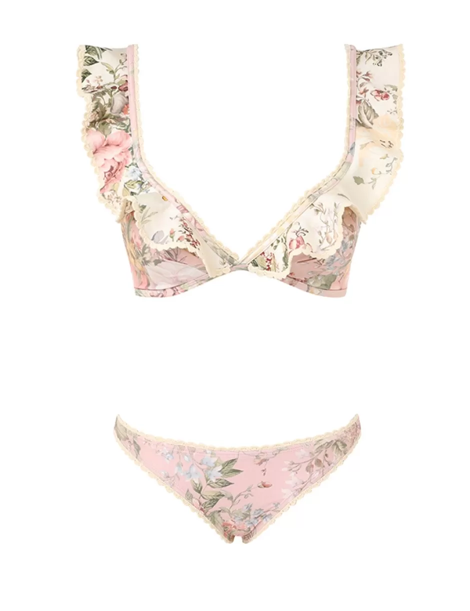 ZIMMERMANN Bikinis<Waverly Crochet Frill Bikini Spliced