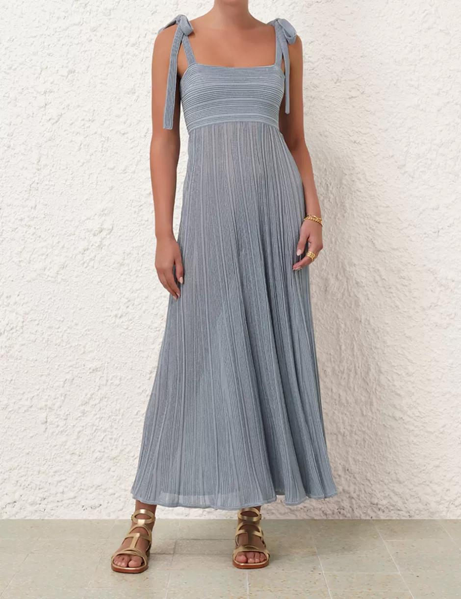 ZIMMERMANN Clothing | Dresses & Coverups<Waverly Metallic Tie Dress Blue