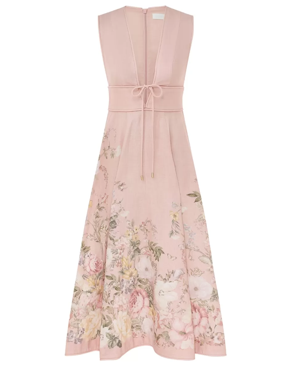 ZIMMERMANN Clothing | Dresses & Coverups<Waverly Plunge Midi Dress Pink Floral