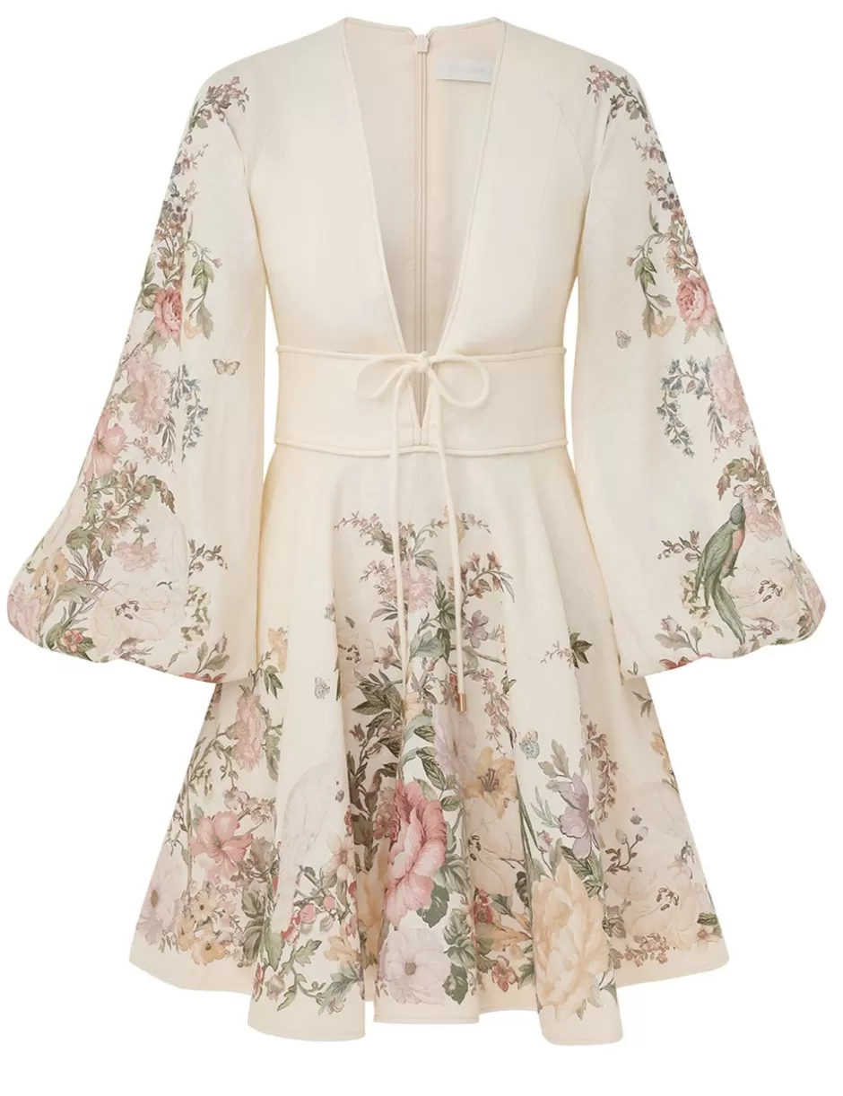 ZIMMERMANN Clothing | Dresses & Coverups<Waverly Plunge Mini Dress Cream Floral