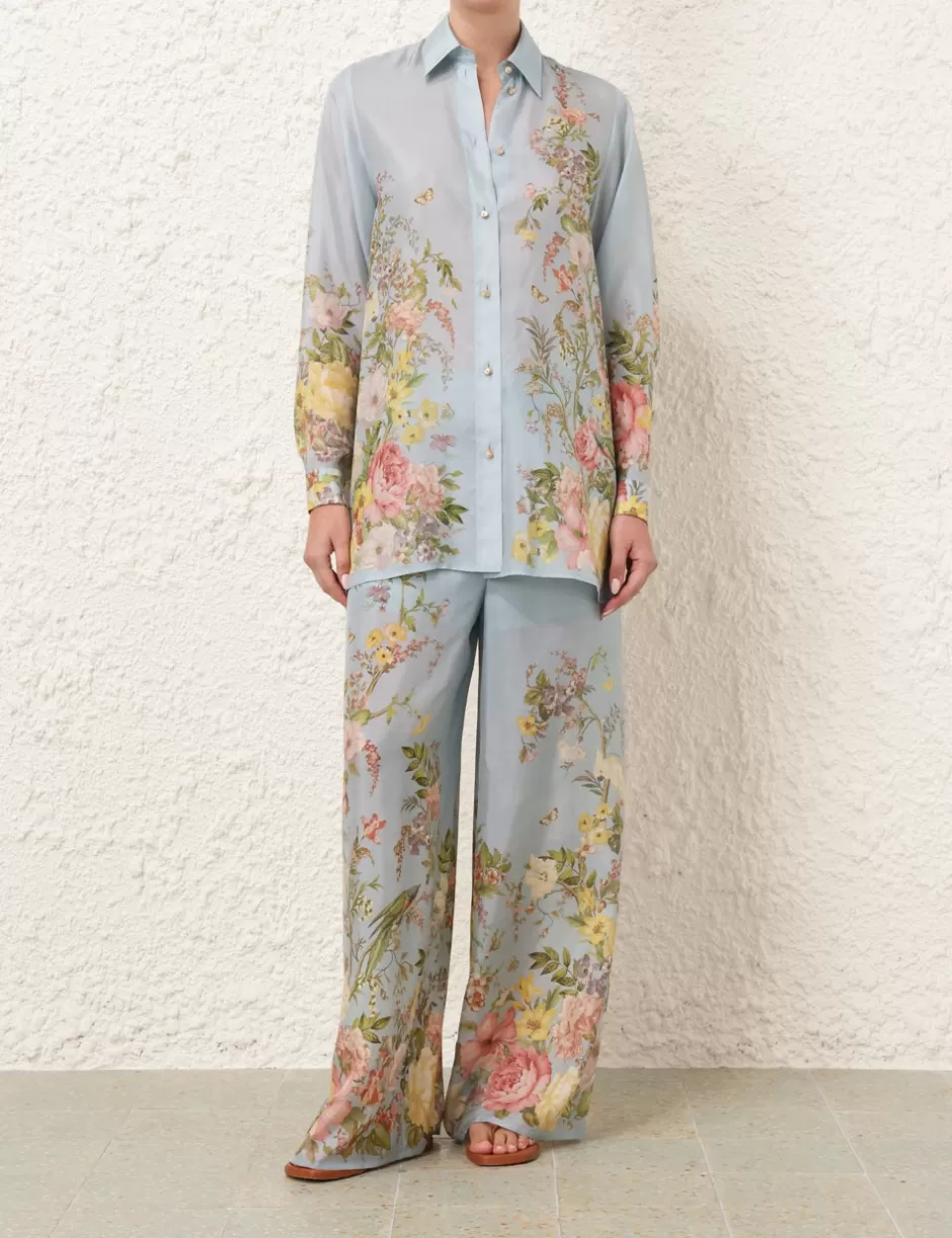 ZIMMERMANN Clothing | Shorts & Pants<Waverly Relaxed Pant Blue Floral