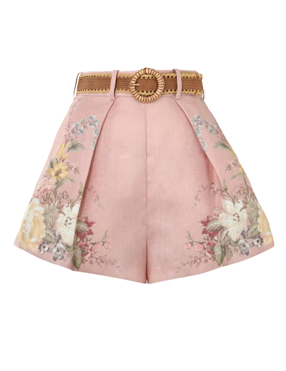 ZIMMERMANN Clothing | Shorts & Pants<Waverly Tuck Short Pink Floral