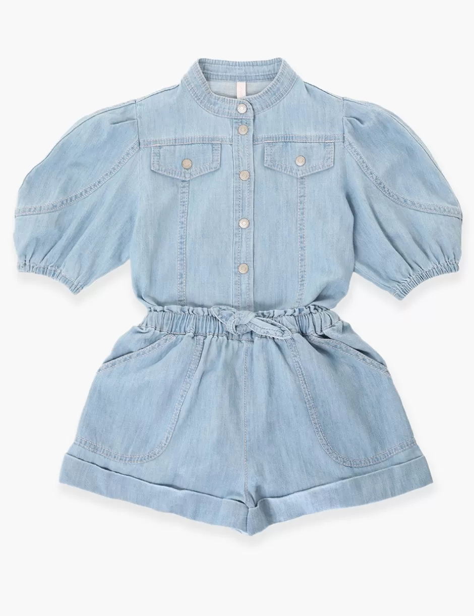 ZIMMERMANN Kids | Clothing<Waverly Utility Denim Short Blueberry