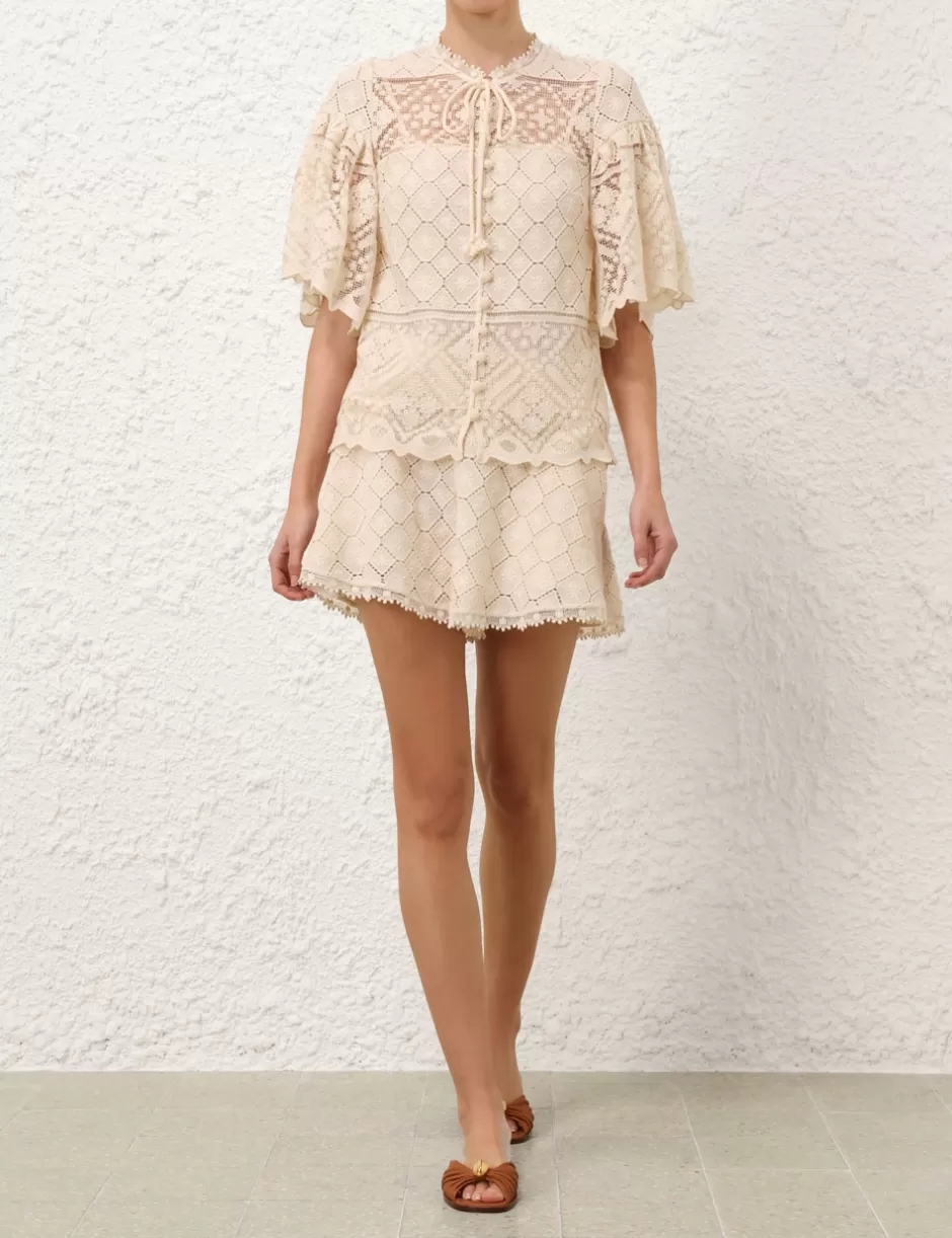 ZIMMERMANN Clothing | Shorts & Pants<Wylie Crochet Short Tea