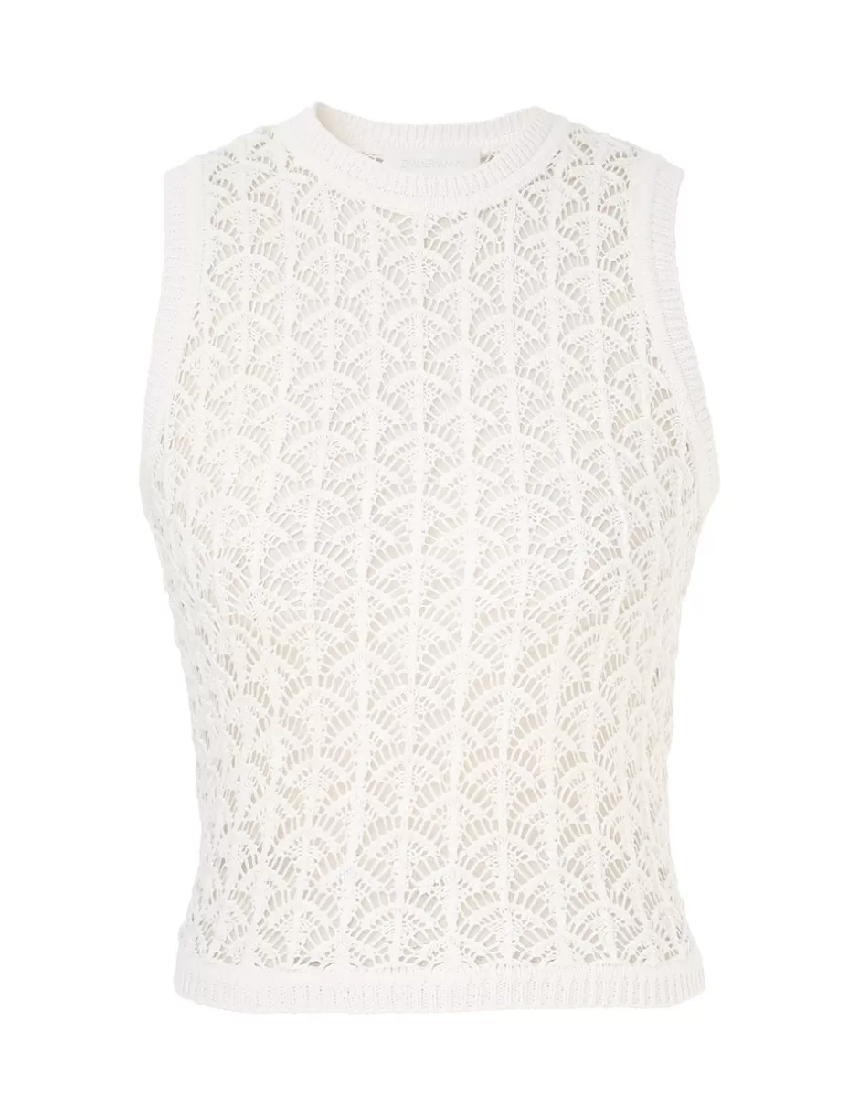 ZIMMERMANN Clothing | Tops<Wylie Crop Tank Top Ivory