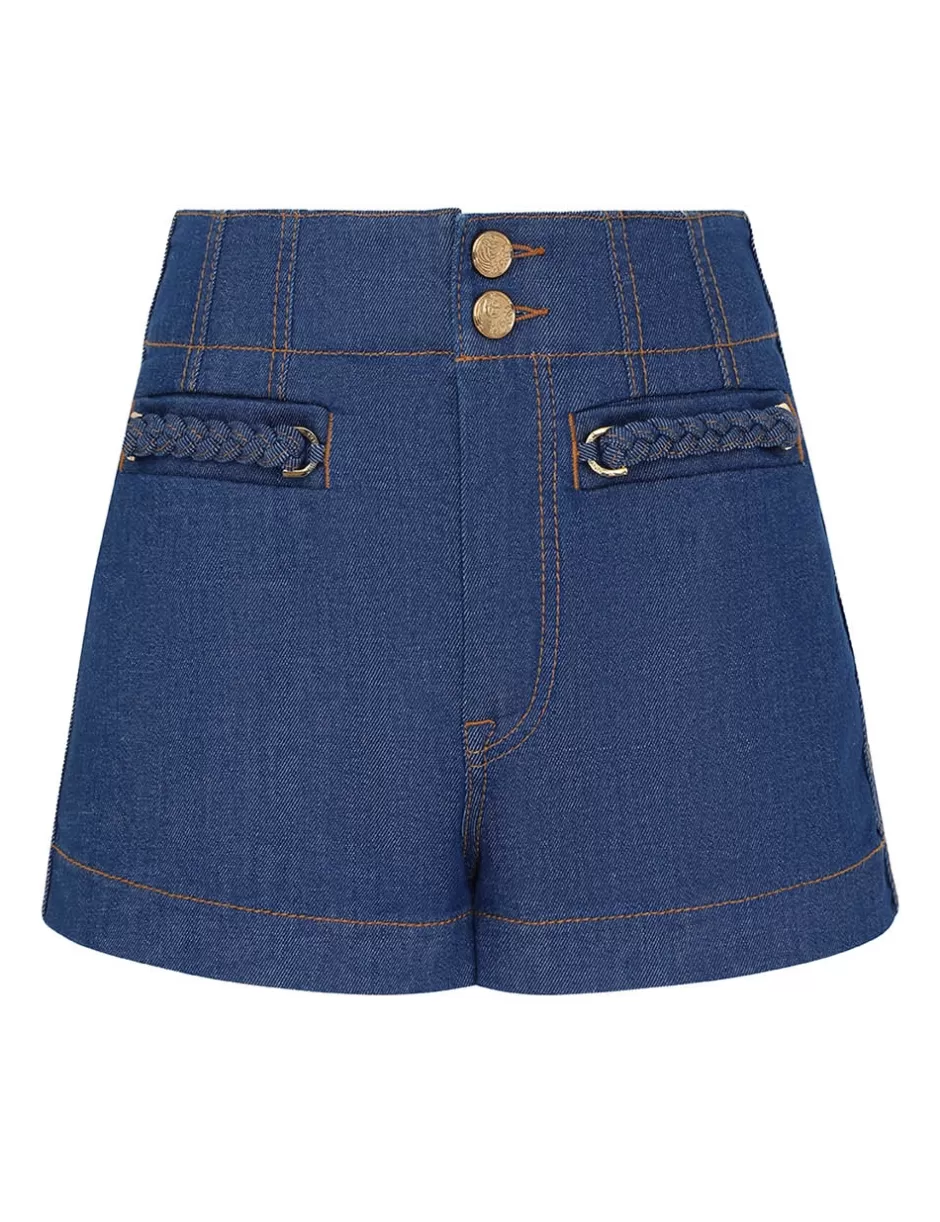 ZIMMERMANN Clothing | Shorts & Pants<Wylie Denim Short Railway Blue