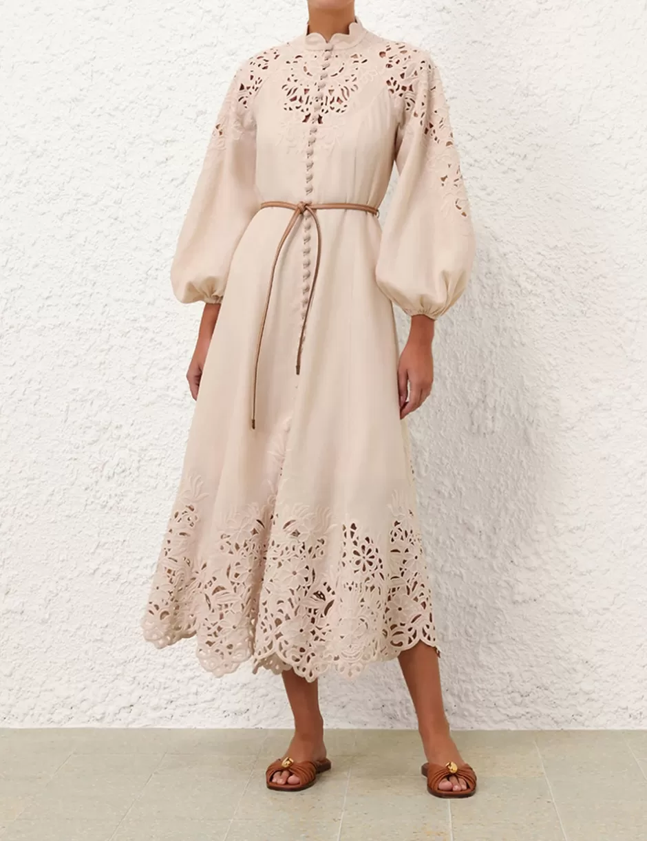 ZIMMERMANN Clothing | Dresses & Coverups<Wylie Embroidered Billow Dress Cream