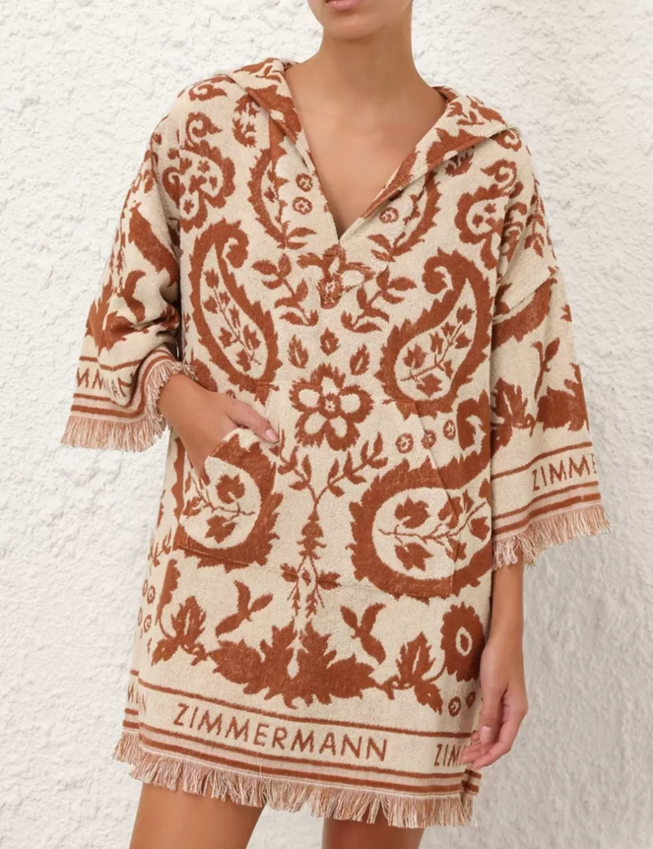 ZIMMERMANN Clothing | Dresses & Coverups<Wylie Hooded Toweling Dress Cream Tan