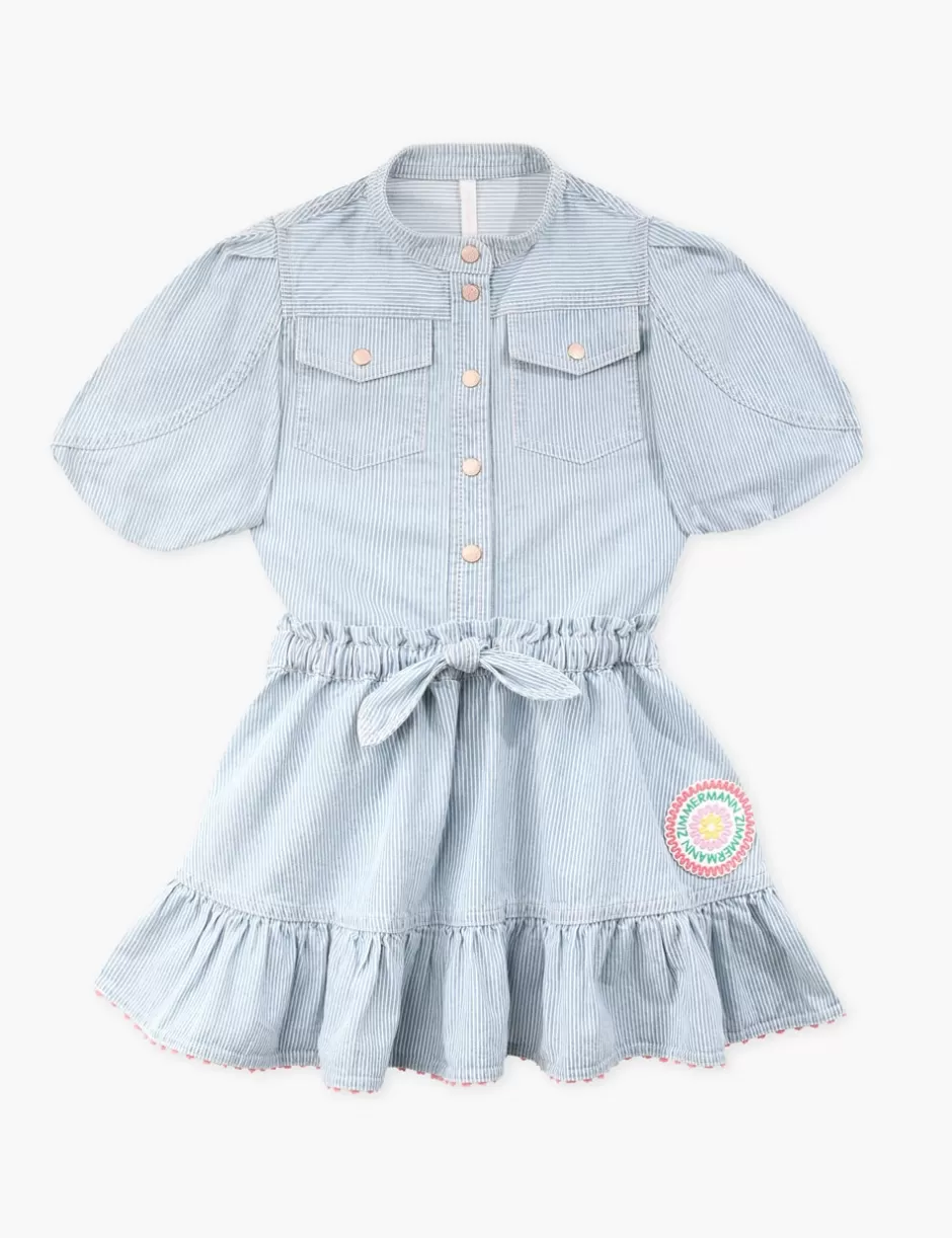 ZIMMERMANN Kids | Clothing<Wylie Kids Denim Skirt Ticking Stripe