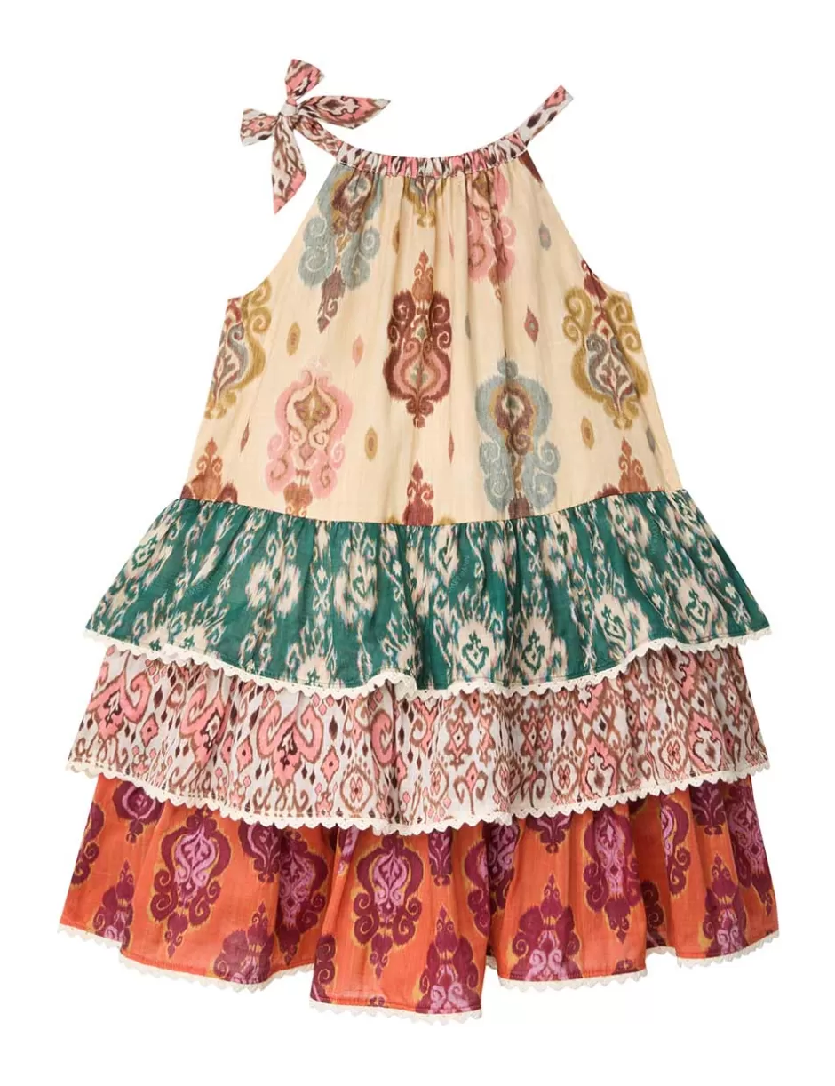 ZIMMERMANN Kids | Clothing<Wylie Kids Halter Tiered Dress Spliced