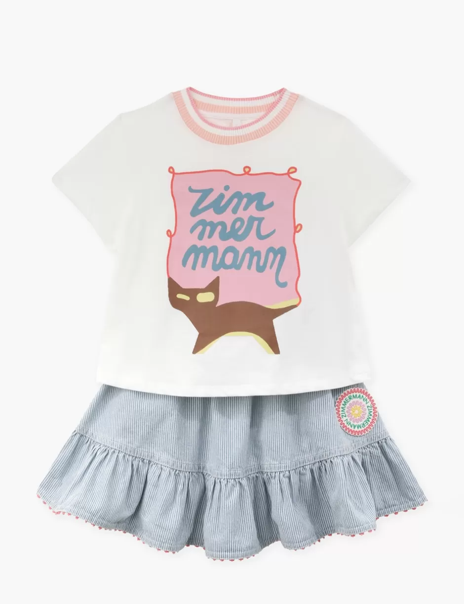 ZIMMERMANN Kids | Clothing<Wylie Kids Printed Tee Ivory