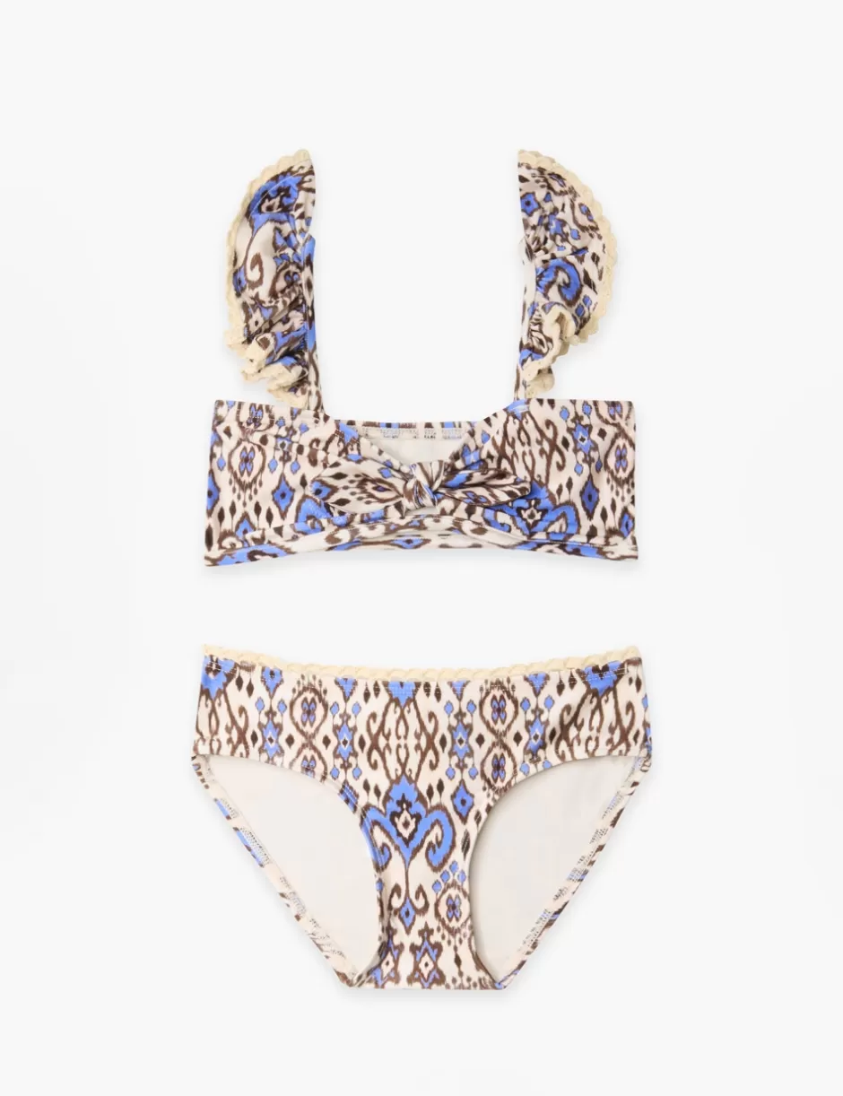 ZIMMERMANN Kids | Clothing<Wylie Kids Tie Front Bikini Cornflower Ikat