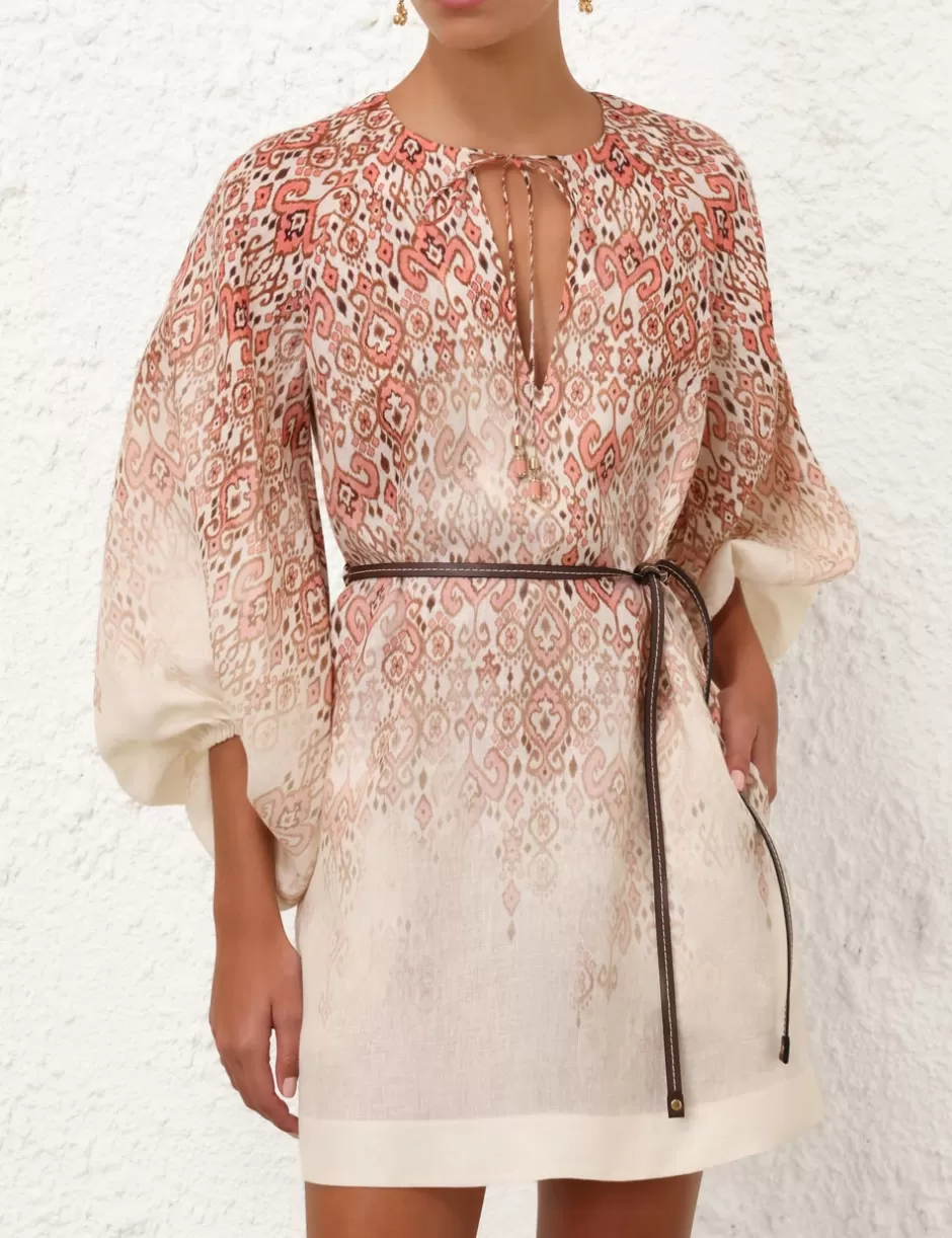 ZIMMERMANN Clothing | Dresses & Coverups<Wylie Mini Dress Peach Ikat