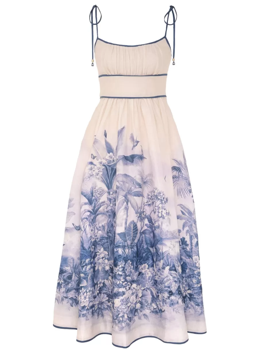 ZIMMERMANN Clothing | Dresses & Coverups<Wylie Picnic Dress Blue Palm