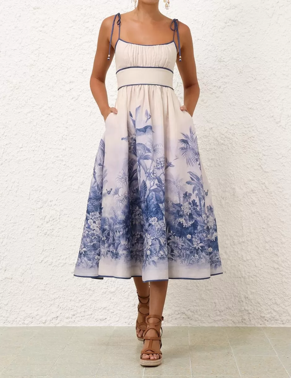 ZIMMERMANN Clothing | Dresses & Coverups<Wylie Picnic Dress Blue Palm