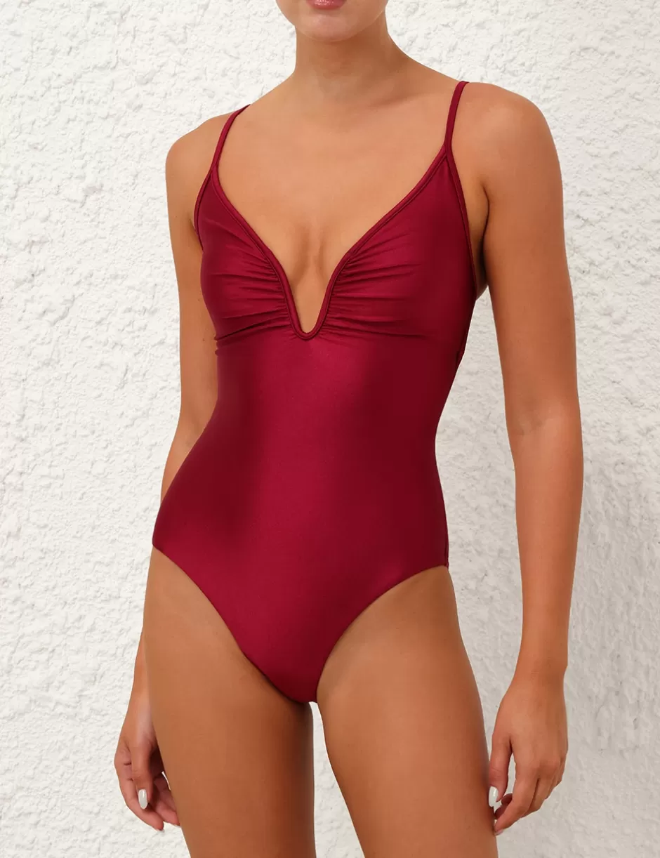 ZIMMERMANN One Pieces<Wylie Plunge Wire 1PC Ruby