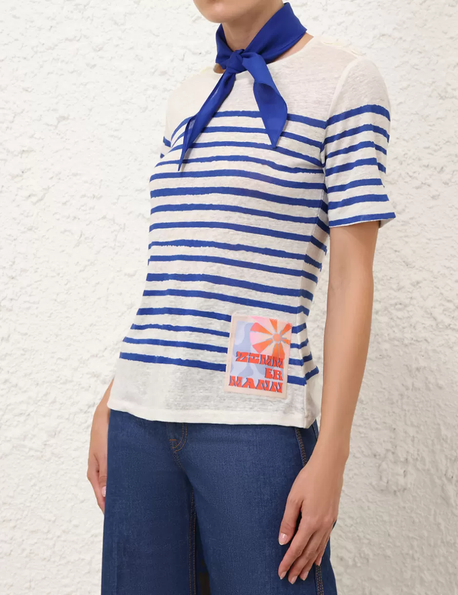 ZIMMERMANN Clothing | Tops<Wylie Stripe Tee