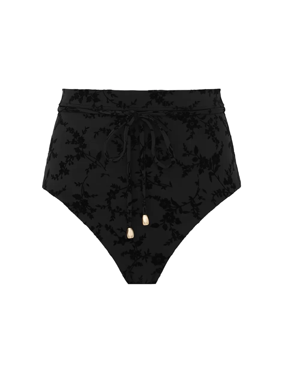 ZIMMERMANN Bikinis<Wylie Textured High Waist Pant Black