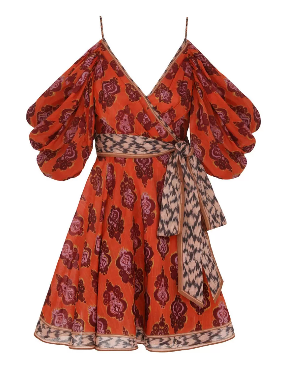 ZIMMERMANN Clothing | Dresses & Coverups<Wylie Wrap Mini Dress Sunset Ikat